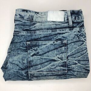 Southpole Men's 46 Blue Distressed Stretch Straight Leg Acid Wash Denim‎ Jeans
